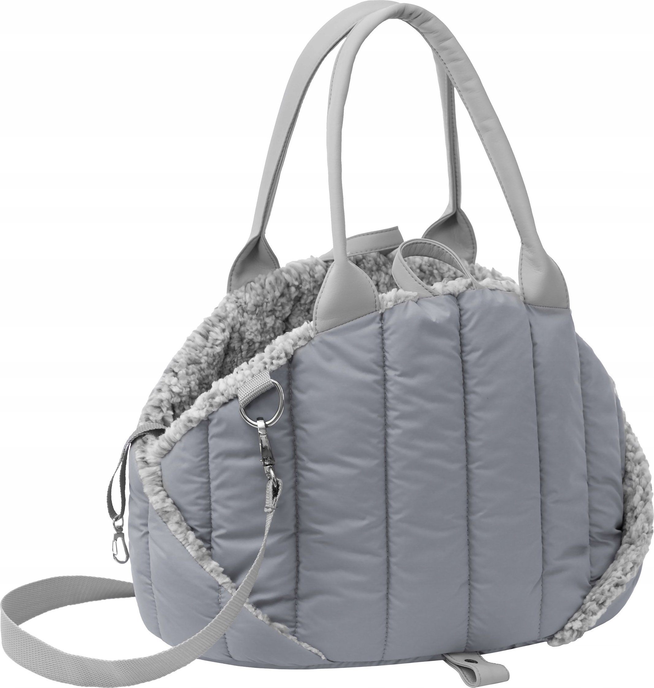 Çantë transporti Small 3 in 1 për qen ose mace, 38x24x28 cm, e palosshme, gri
