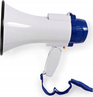 Megafon Nedis Compact, 10 W, 250 m, i bardhë blu