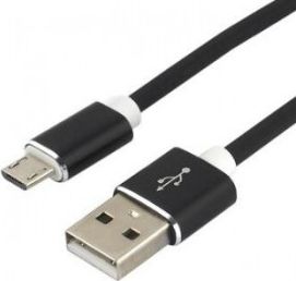Kabllo EverActive USB-A - microUSB 1.5m, e zezë