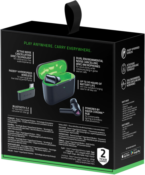 Dëgjuese Razer Hammerhead HyperSpeed ​​(Xbox Licensed), të zeza