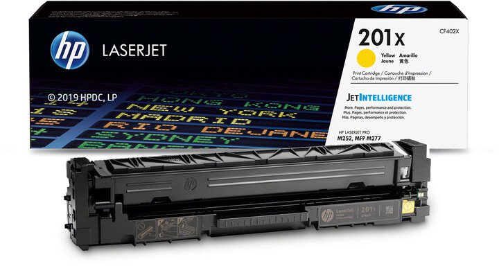 Toner HP 201X, i verdhë