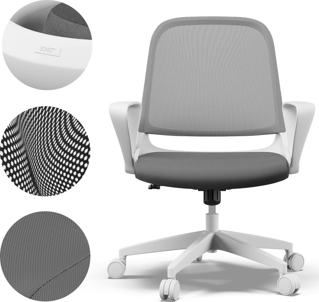 [OUTLET] Karrige zyre SENSE7 Sopty, e bardhë/ hirtë