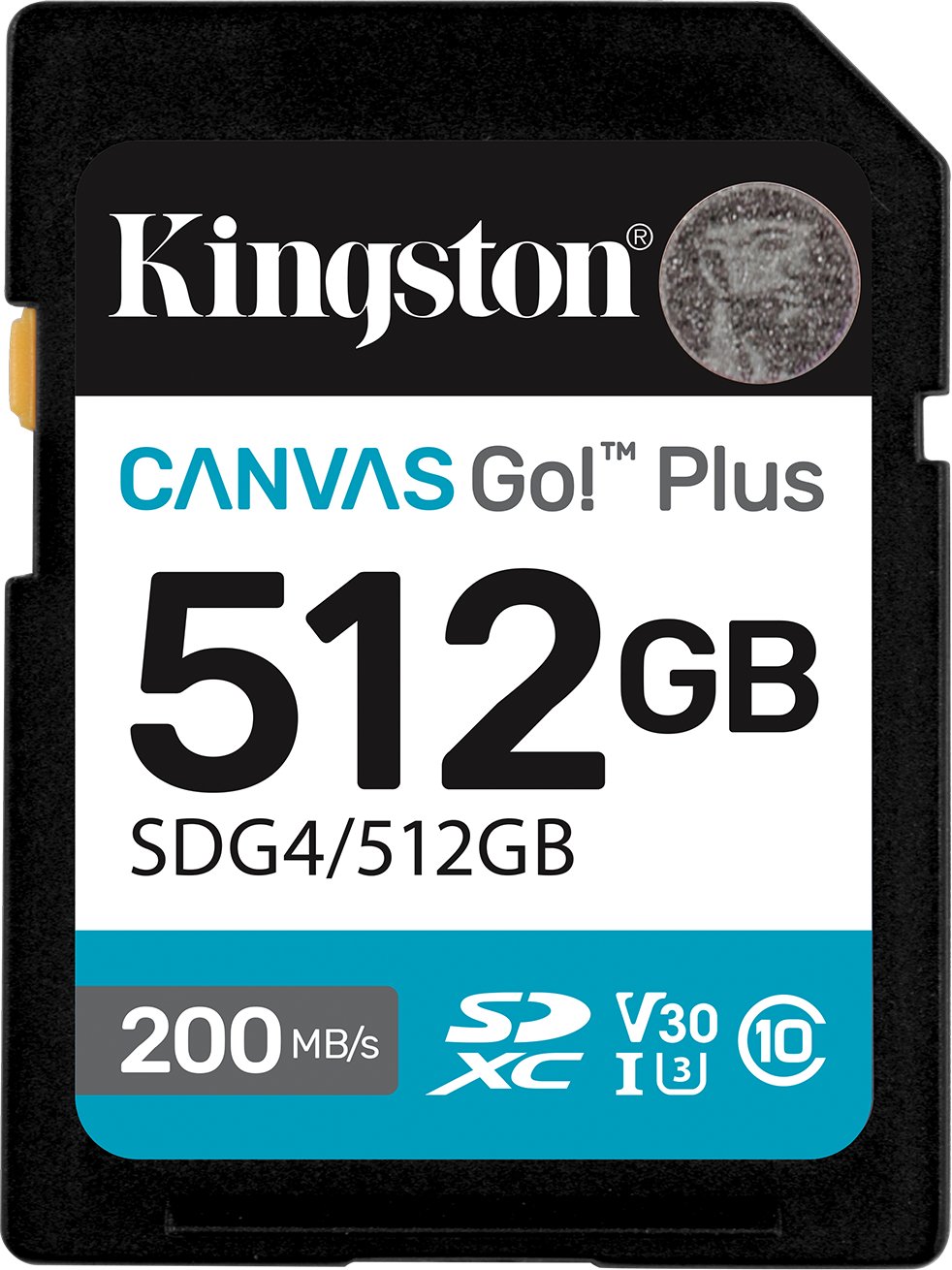 Kartë memorie Kingston Canvas Go Plus, 512GB, SDXC, deri 200MB/s