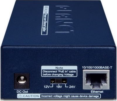 Splitter rrjeti PLANET POE-173S, Gigabit PoE, dalje 12V 19V 24V, i zi