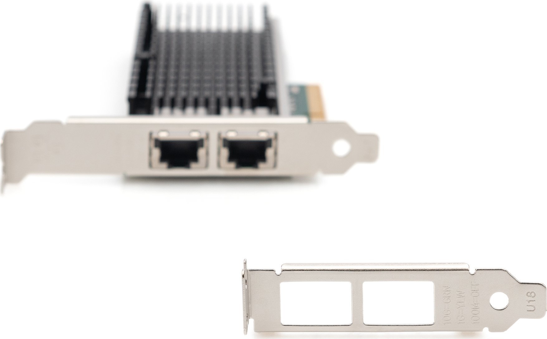 Kartë rrjeti Digitus 10Gbps, 2 porta RJ45, Intel X540, e zezë
