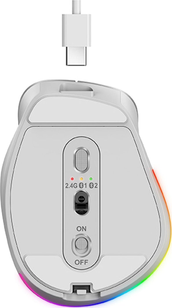 Maus wireless Genius Ergo 9000S Pro, rozë/ i argjendë