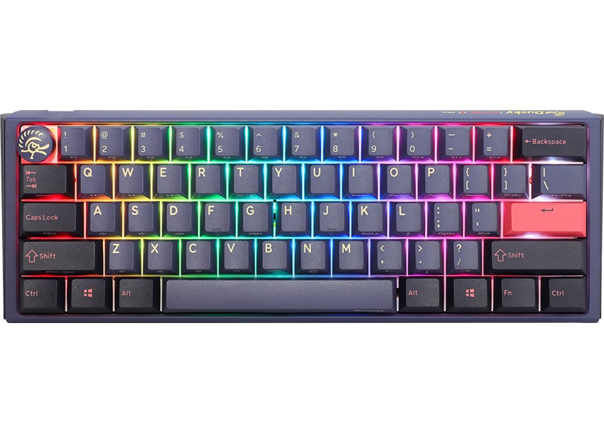 Tastierë Ducky One 3 Cosmic Blue Mini, Cherry MX Speed Silver, e kaltër e errët