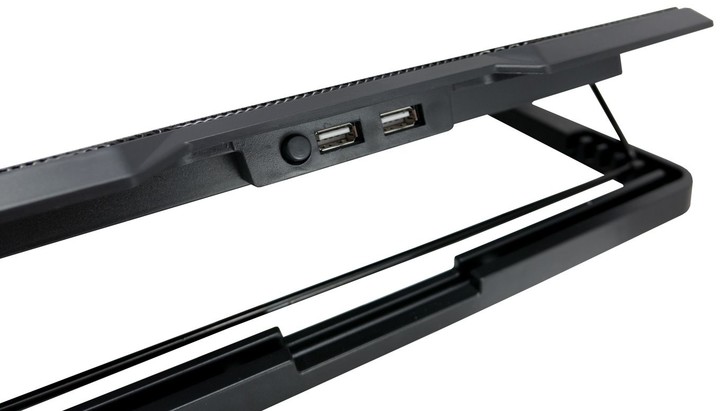 Mbajtëse ftohëse C-TECH CLP-140, 15,6", 2x 140mm, 2x USB, e kaltër 