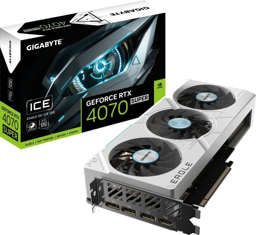 Kartelë grafike Gigabyte GeForce RTX 4070 SUPER Eagle OC Ice 12GB GDDR6X