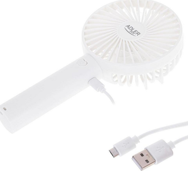 Ventilator freskues USB Adler Mini fan 9cm / 3.5, i bardhë
