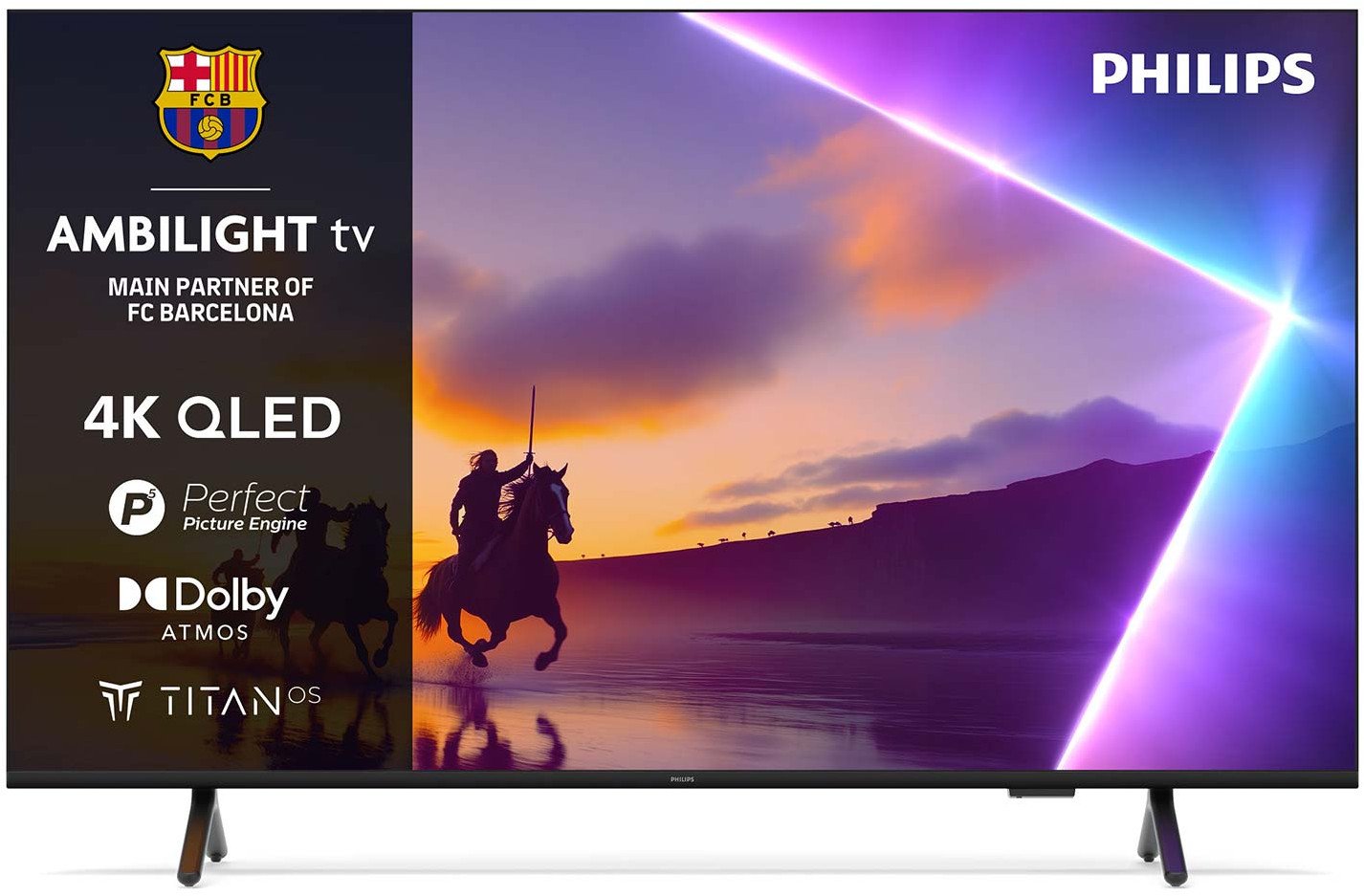 Televizor Philips 75" UHD QLED, 4K, Smart Ambilight, i zi