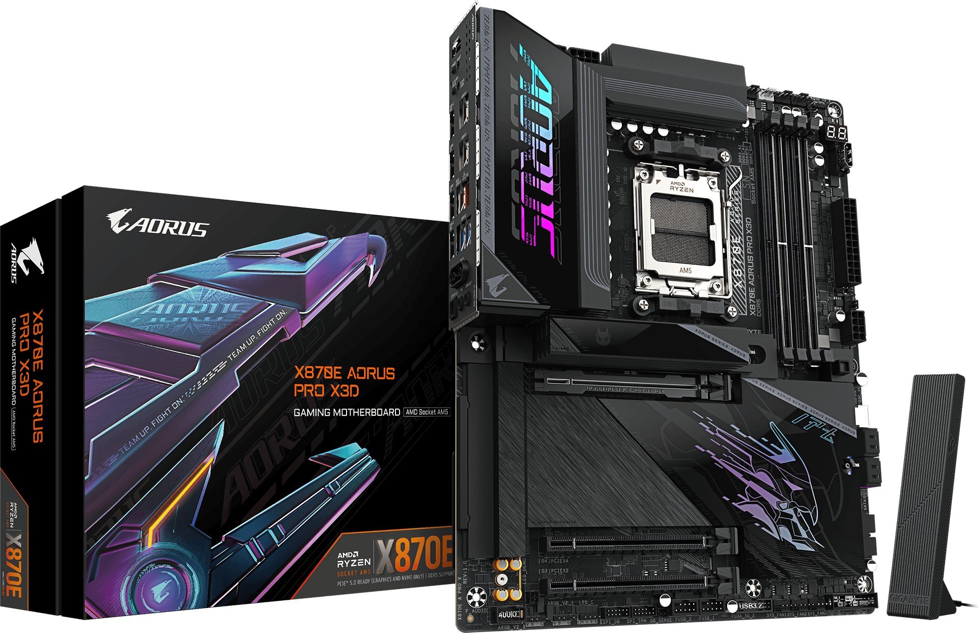 Pllakë amë Gigabyte AORUS X870E PRO X3D, AM5, DDR5, WiFi 7