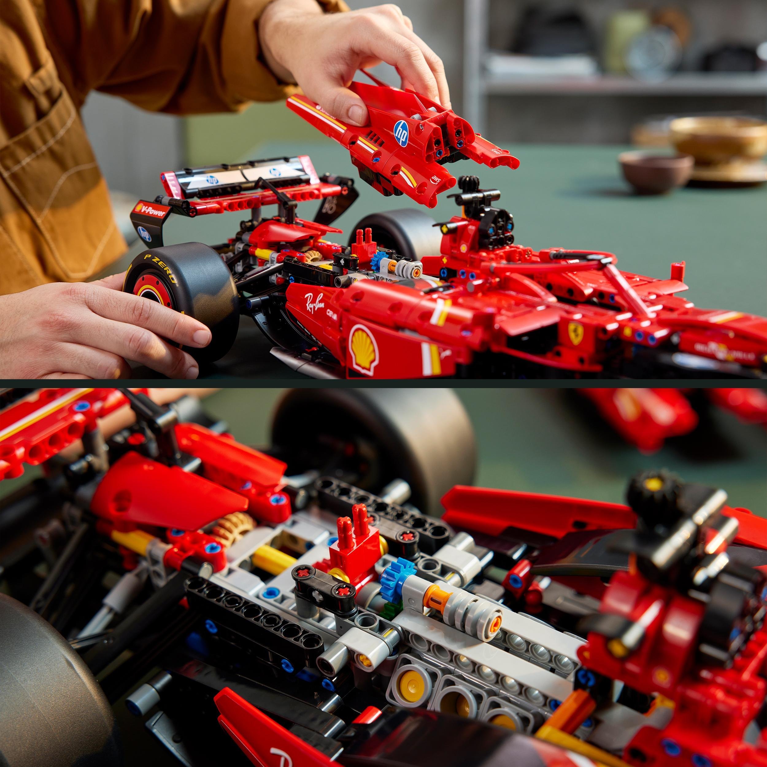 Lodër LEGO Technic Scuderia Ferrari SF-24 F1, set ndërtimi garash, shkallë 1:8, shumëngjyrëshe