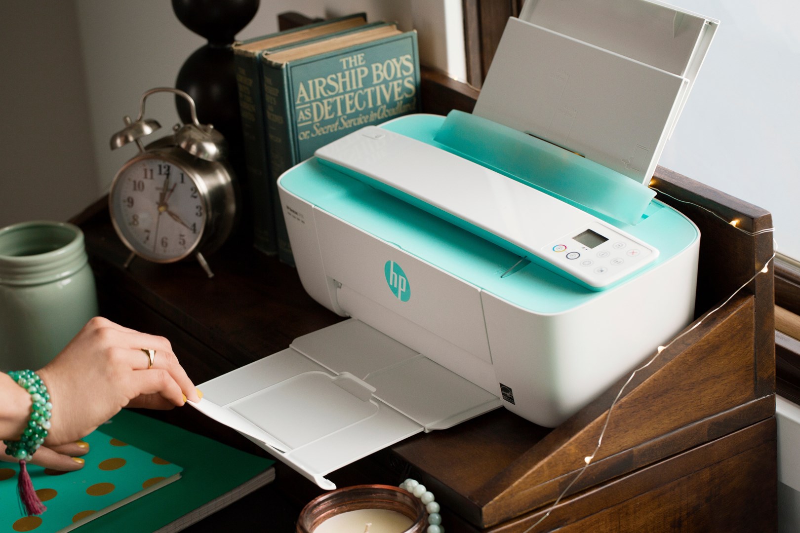 Printer multifunksional HP DeskJet 3762, Inkjet termal, i gjelbër