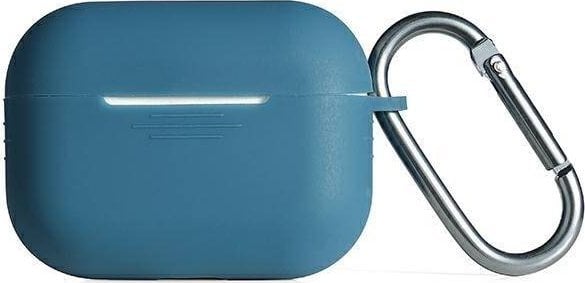 Mbështjellës silikoni për kufje Beline AirPods Pro, me karabinë, blu