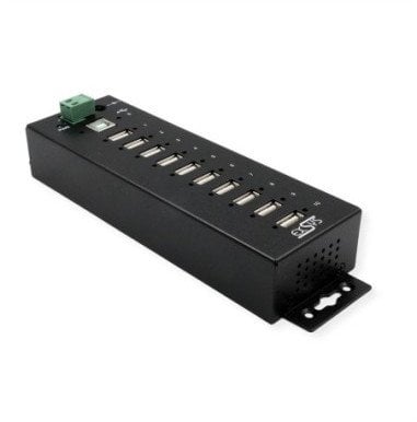 Hub USB Exsys EX-1170HMVS, 10 porta USB 2.0, me furnizim me energji, i zi