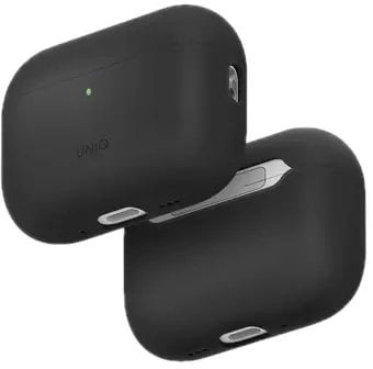 Маска UNIQ LINO за AirPods Pro 3, силикон, темно сива