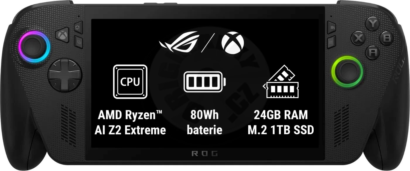 Konzola ASUS ROG Xbox Ally X, 7" FHD, Ryzen AI Z2 Extreme, 24GB, 1TB SSD, e zezë