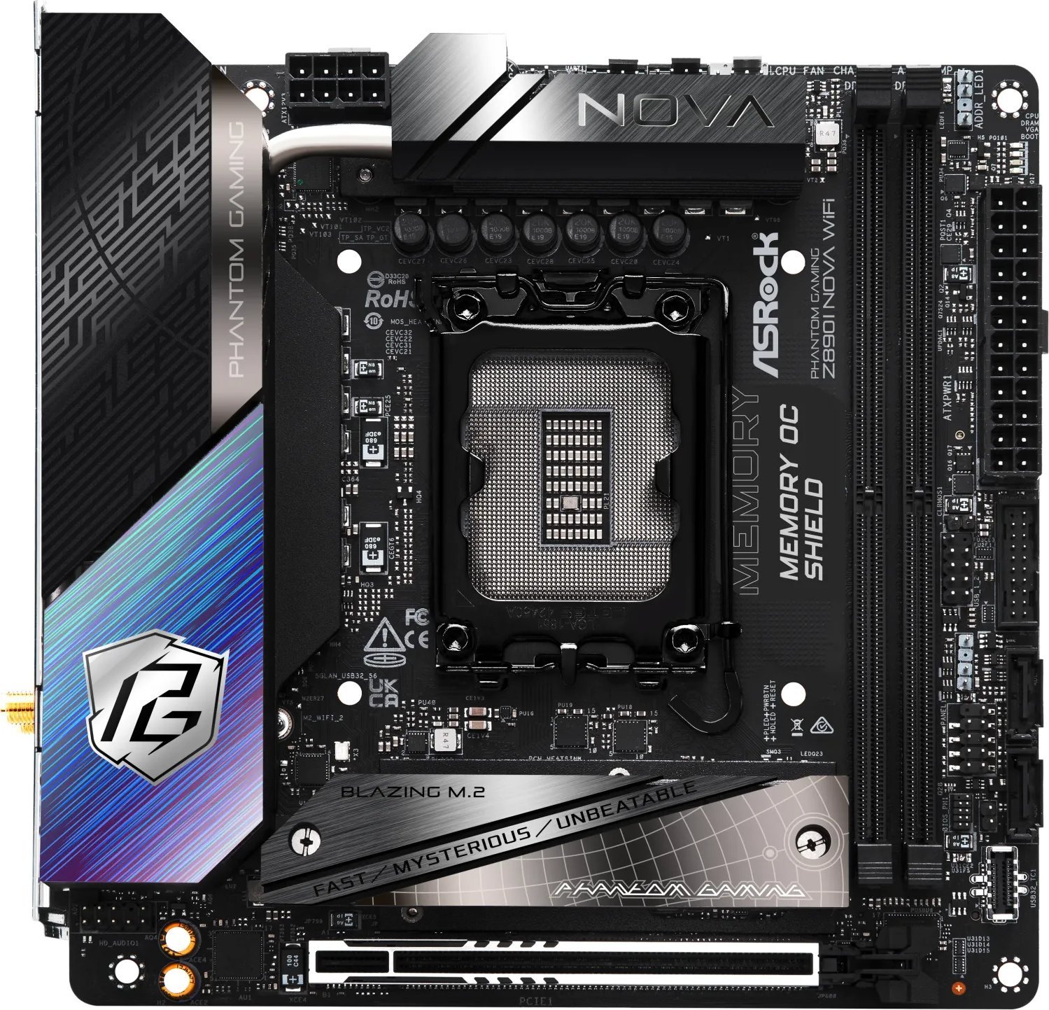 Pllakë amë Asrock Phantom Gaming Z890I Nova WiFi, Intel Z890, Mini ITX, e zezë