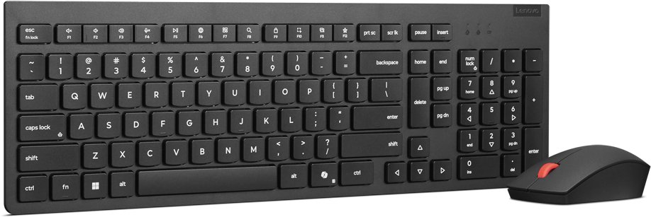 Set tastierë dhe mi Lenovo Essential Wireless Combo Gen 2, wireless 2.4 GHz, layout nordik, i zi
