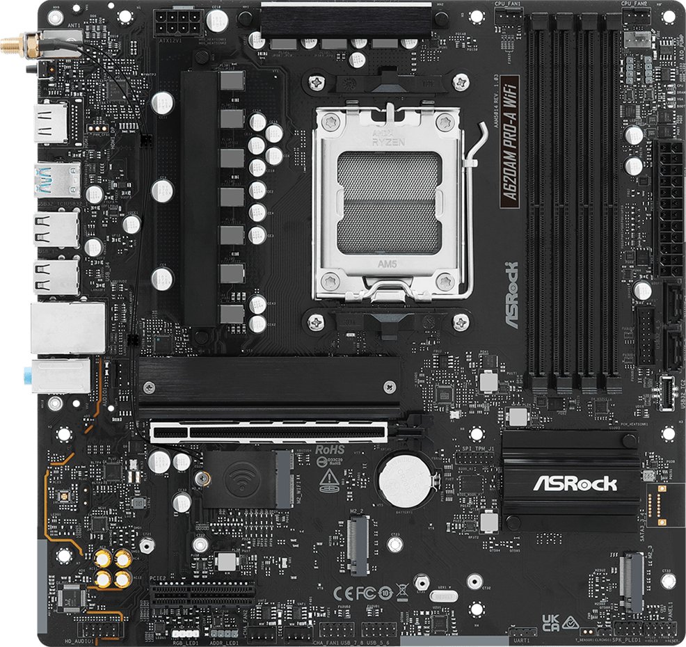 Pllakë amë ASRock A620AM Pro-a WIFI, DDR5, MicroATX, PCIe 4.0