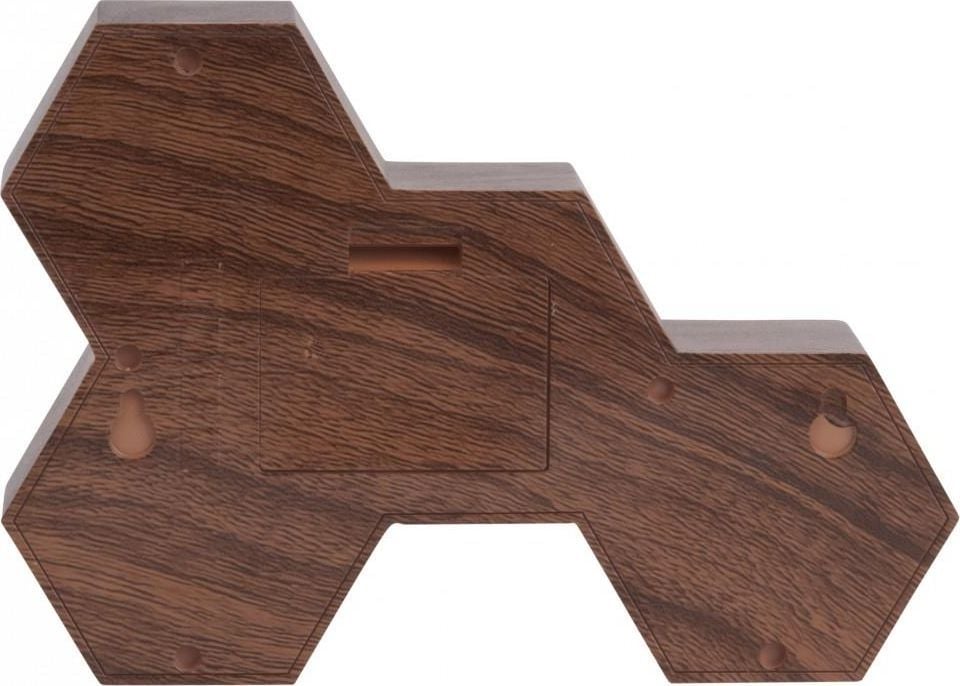 Orë digjitale Karlsson Six in the Mix, ekran LED, formë gjashtëkëndore, e zezë