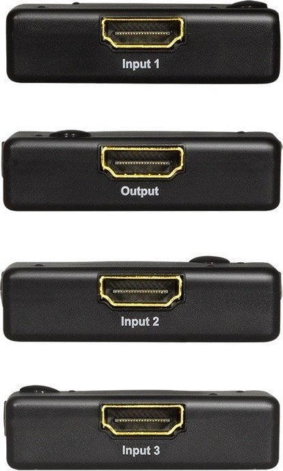 Ndarës HDMI LogiLink 3x1, Full HD 1080p 60Hz, Mini, i zi