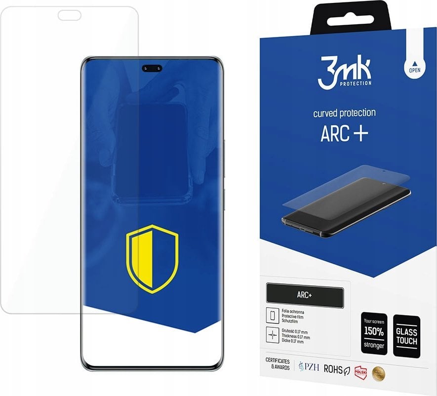 Folie mbrojtëse 3MK ARC Plus për Honor 80 Pro, ekran i lakuar, transparencë e plotë