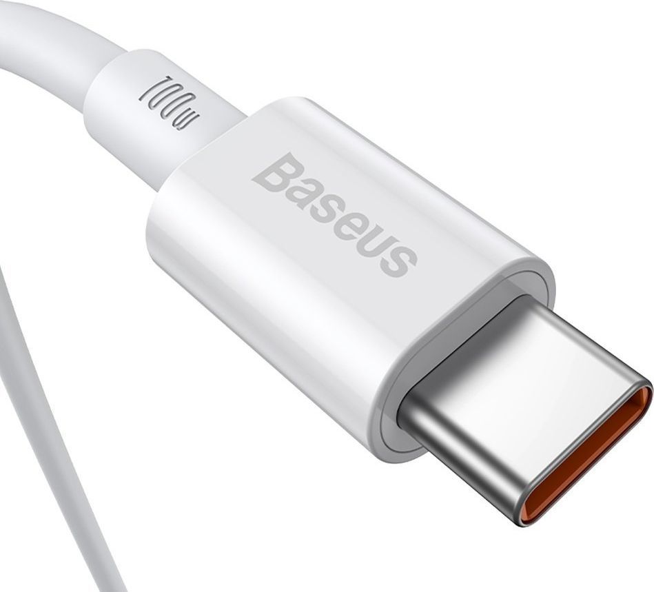 Kabllo Baseus USB - C (BSU2849WHT), 1 m, e bardhë