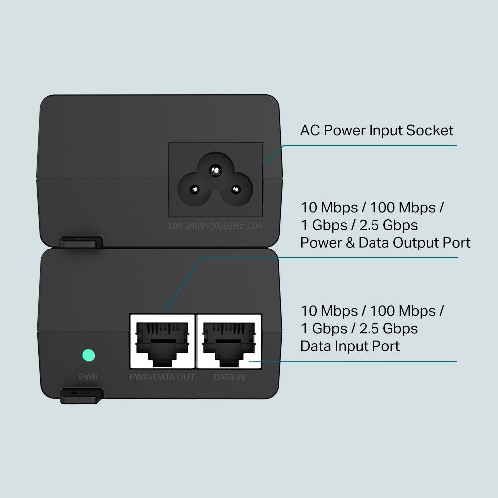 Injektor PoE TP-Link TL-POE260S, 2.5G, PoE+, i zi