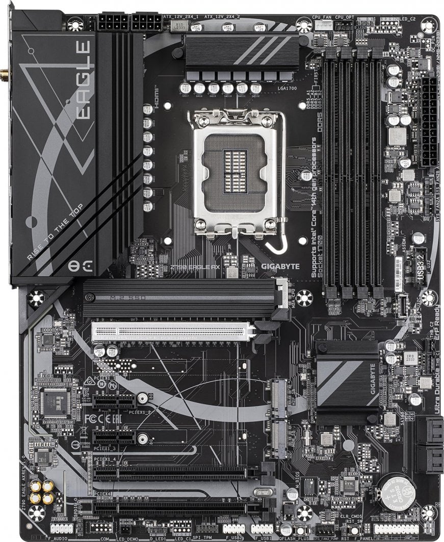 Матична плоча Gigabyte Z790 EAGLE AX, Intel Z790, Socket 1700, 4 slota, Bluetooth, Wi-Fi 6, ATX