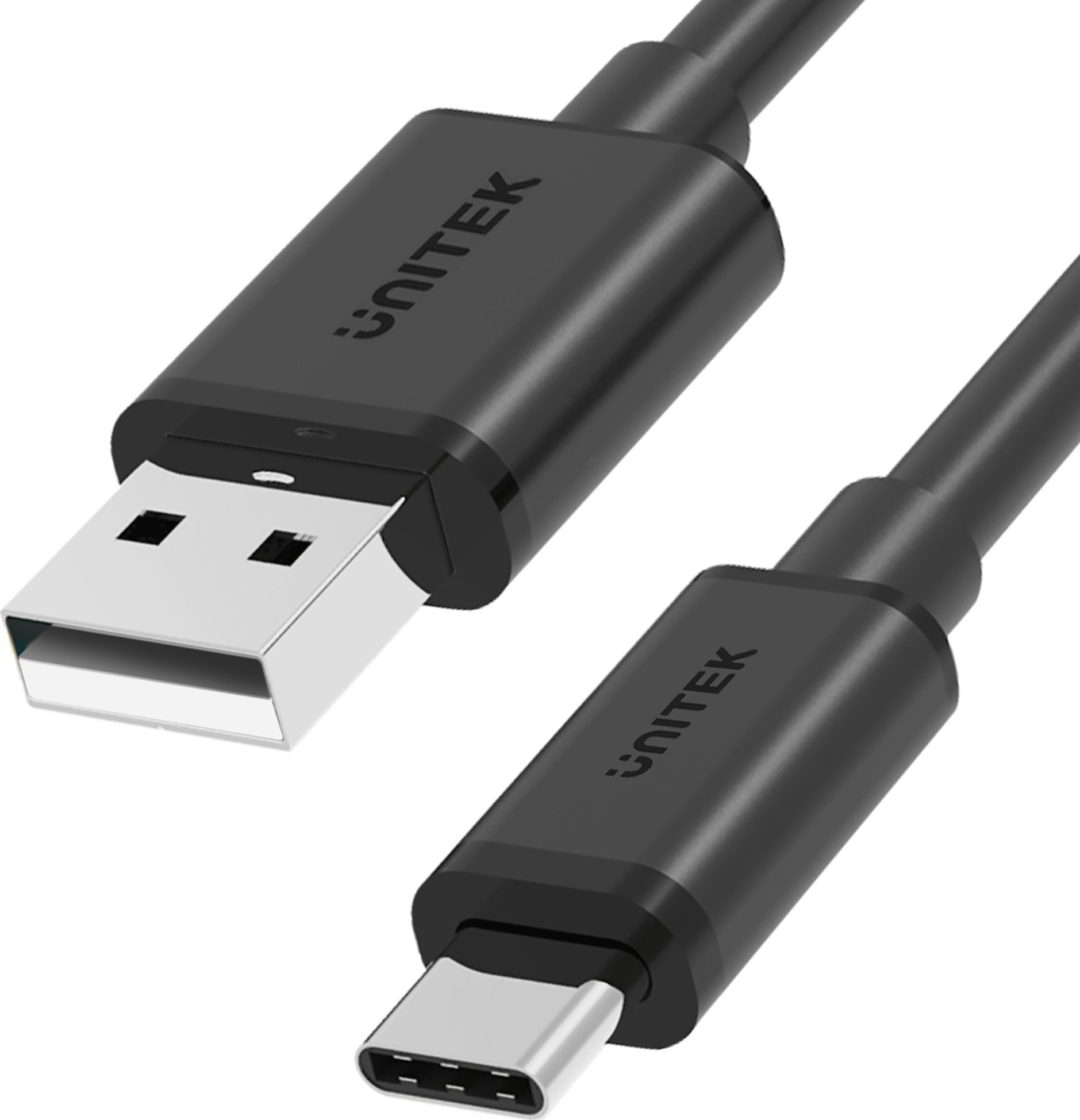 Кабел USB Unitek Y-C480BK, USB-A во USB-C, 0.25 м, црн