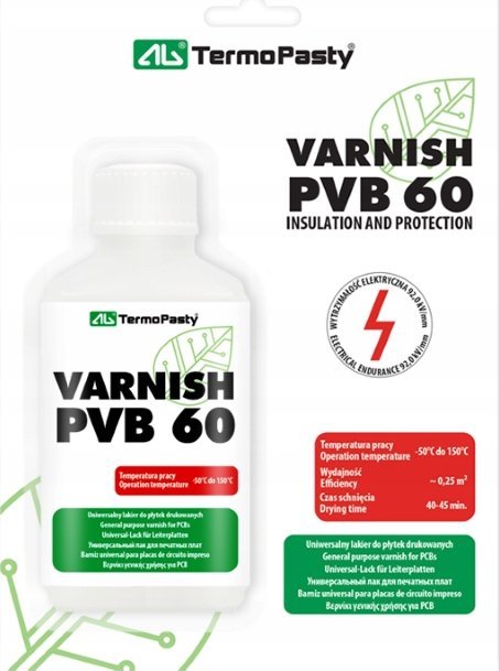 Llak mbrojtës AG TermoPasty PVB 60, 50ml, me furçë, transparent