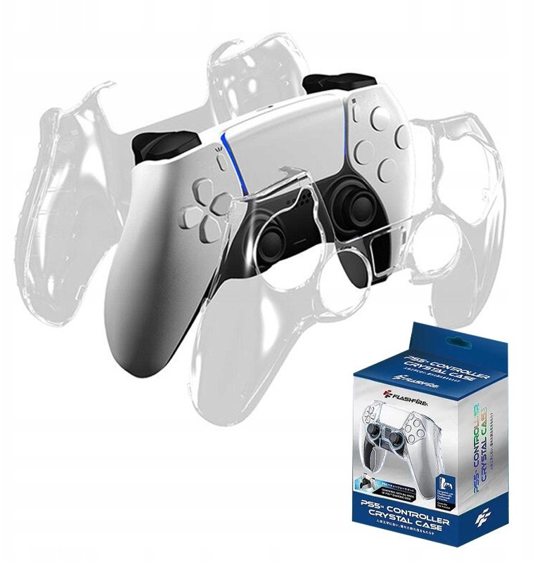 Mbrojtëse transparente për gamepad Sony PS5, kundër gërvishtjeve, plastike, transparente