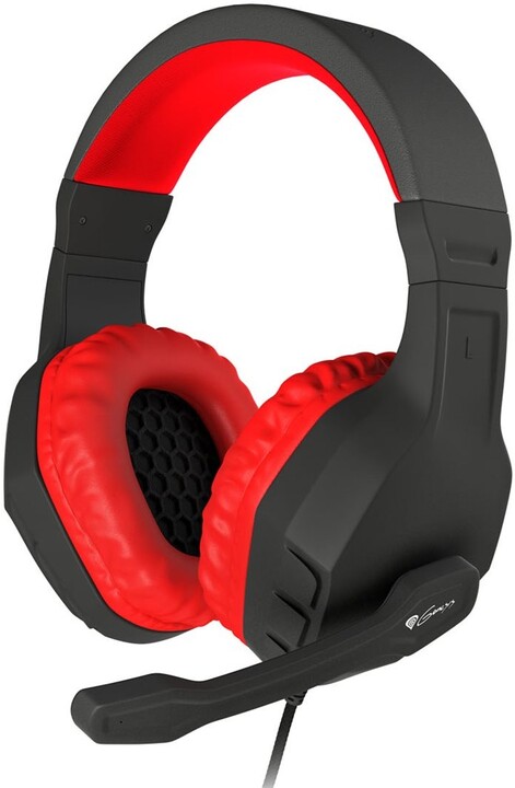 Слушалки Genesis Argon 200, микрофон, црно / црвено