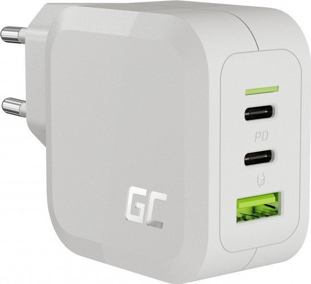 Karikues Green Cell PowerGaN CHARGC08W, 65W, 1x USB A 2x USB C, i bardhë