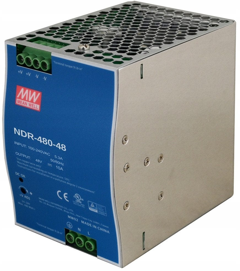 Furnizim energjie Mean Well NDR-480-48, 48V, 10A 480W, gri
