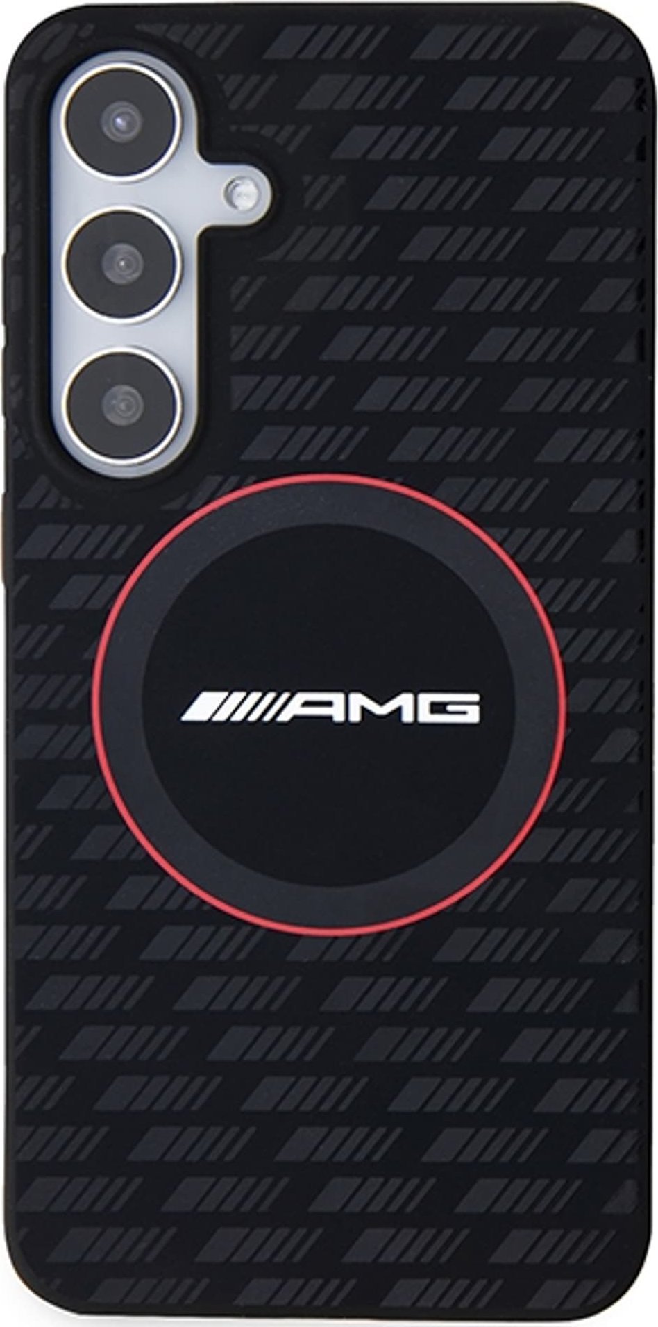 Mbulesë telefoni Mercedes AMG, silikon karbon, MagSafe, për Samsung Galaxy S24, e zezë