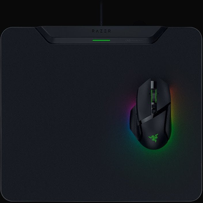 Mousepad gaming Razer HyperFlux V2, karikim wireless, LED, i zi