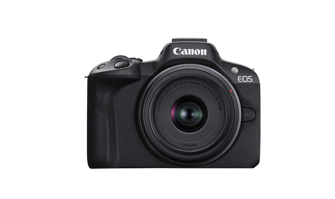 Kamerë mirrorless Canon EOS R50, 24.2MP, 4K, me lente RF-S 18-45mm, e zezë