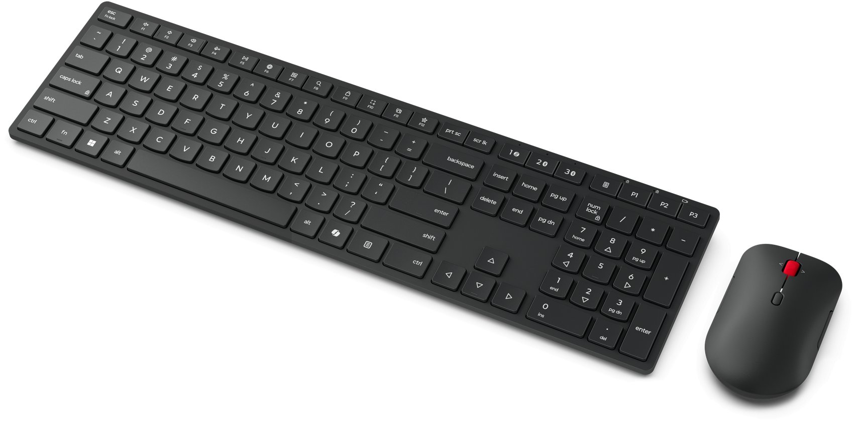 Set tastierë dhe mi Lenovo Wireless Multi-Mode Pro Combo 6000, Bluetooth 5.3, pa kabllo, i zi