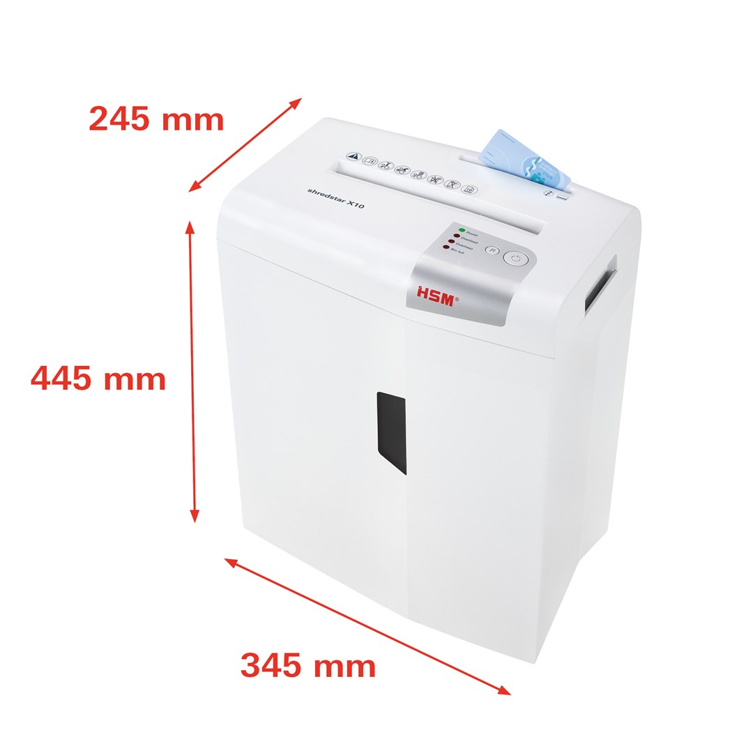 Makinë shkatërrimi dokumentesh HSM Shredstar S10, P-2, 125W, e bardhë