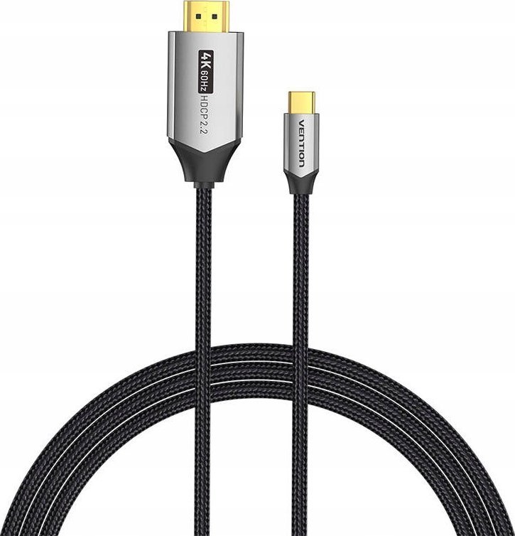 Kabllo Vention USB C në HDMI, 2m, 4K 60Hz, e zezë