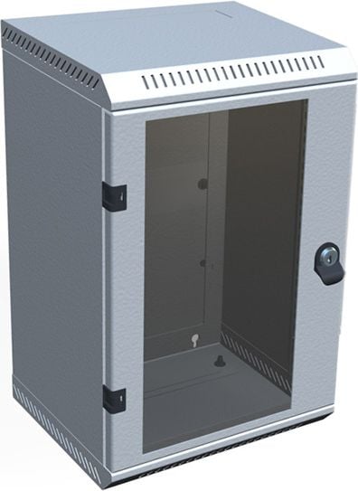 Dollap muri Triton Delta RBA-09-AS3-CAX, rack 10", 9U, gri RAL 7035
