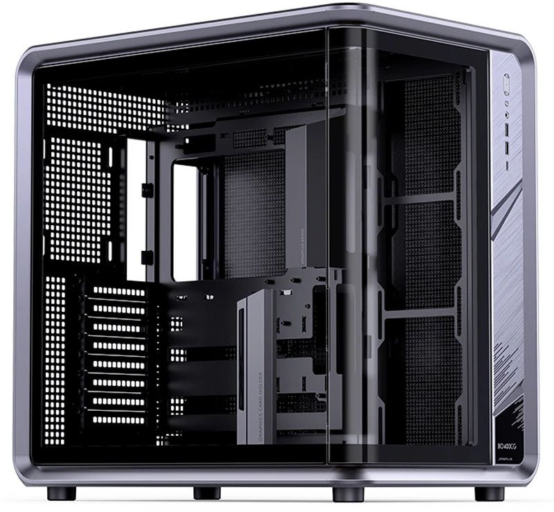 Karkasë PC Jonsplus BO400CG, ATX Mid Tower, xham i lakuar, gri gunmetal