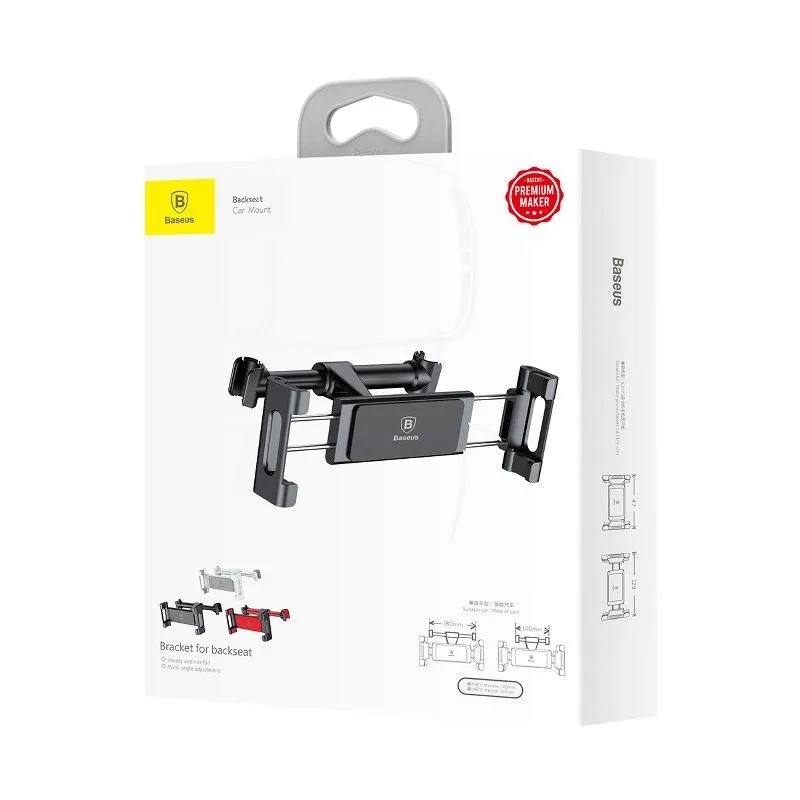 Mbajtëse makine Baseus Backseat Car Mount, për telefon dhe tablet 4.7-12.9", e zezë