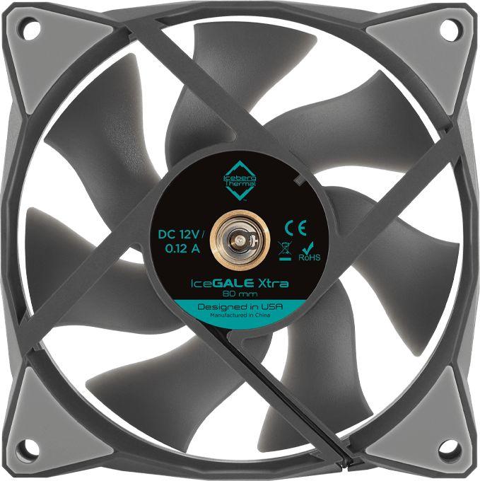 Ftohës Iceberg IceGALE Xtra, 80 mm, i hirtë