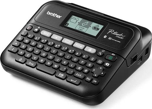 Принтер за етикети Brother PT-D460BTVP, USB и Bluetooth, пренослив, црн