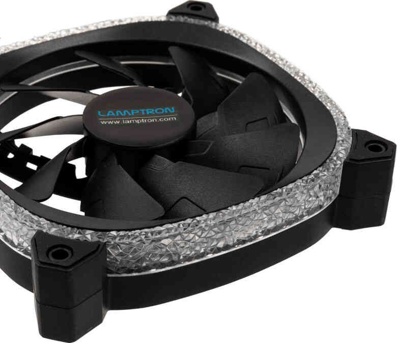 Set ventilatorësh PC Lamptron Diamond ARGB, 120mm, 3x fan, me ndriçim ARGB