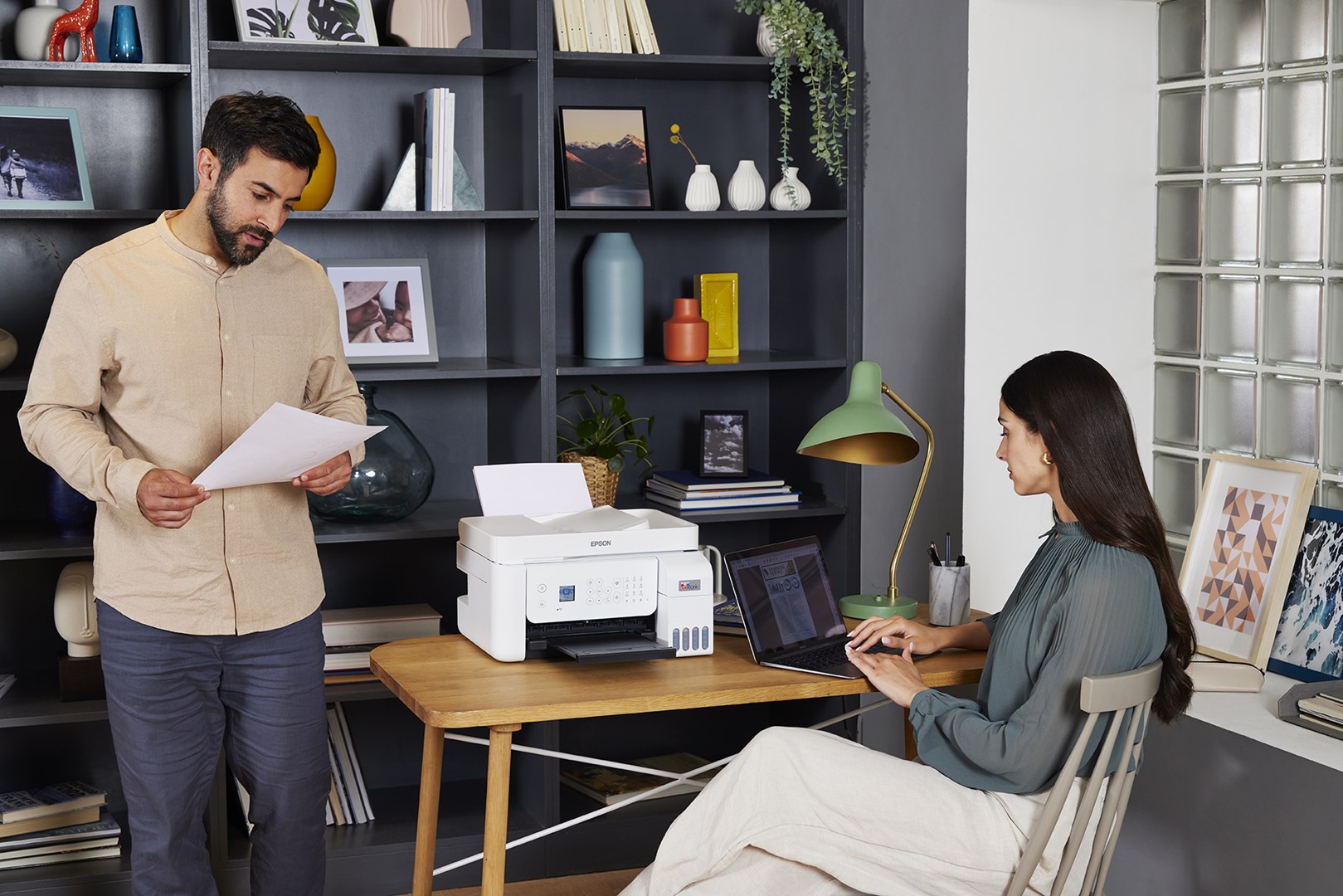 Printer multifunksional Epson L5296, Inkjet, i bardhë